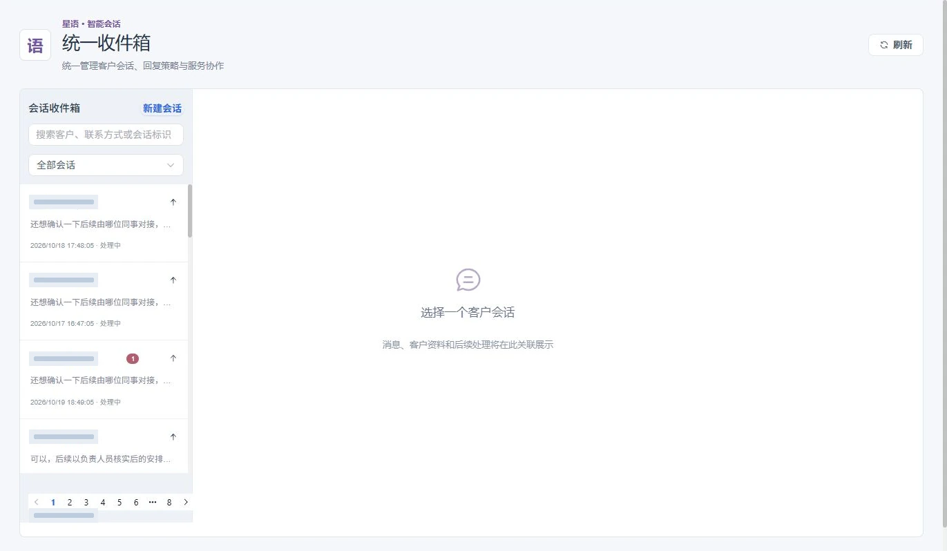 统一收件箱工作界面